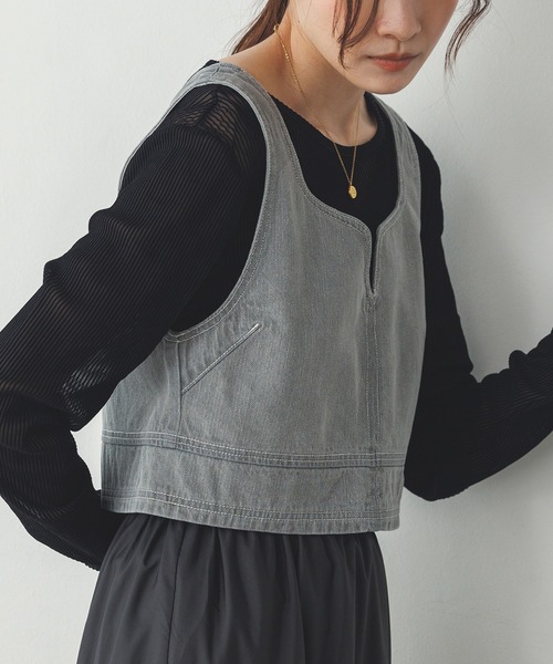 hunch（ハンチ） ベスト ジレ 「WEB限定/別注」スラブデニム ビスチェ