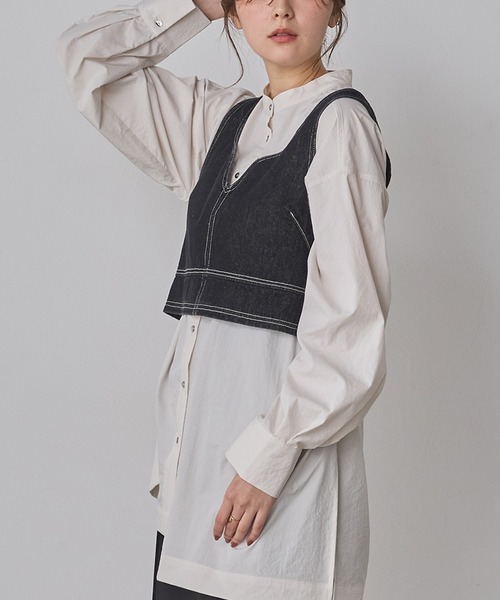 hunch（ハンチ） ベスト ジレ 「WEB限定/別注」スラブデニム ビスチェ