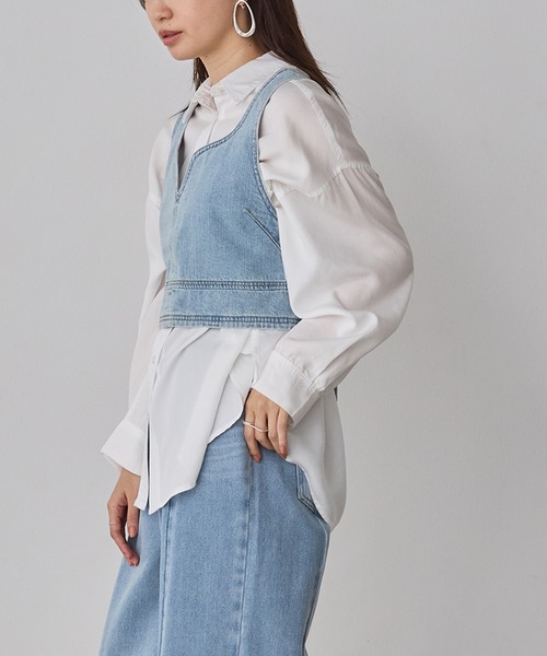 hunch（ハンチ） ベスト ジレ 「WEB限定/別注」スラブデニム ビスチェ