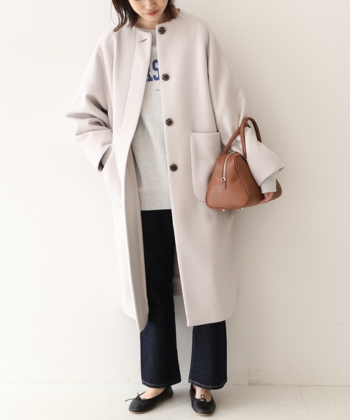 スローブイエナ ノーカラーコート 38 SLOBE IENA（スローブイエナ） ノーカラーコート 38 ブラック