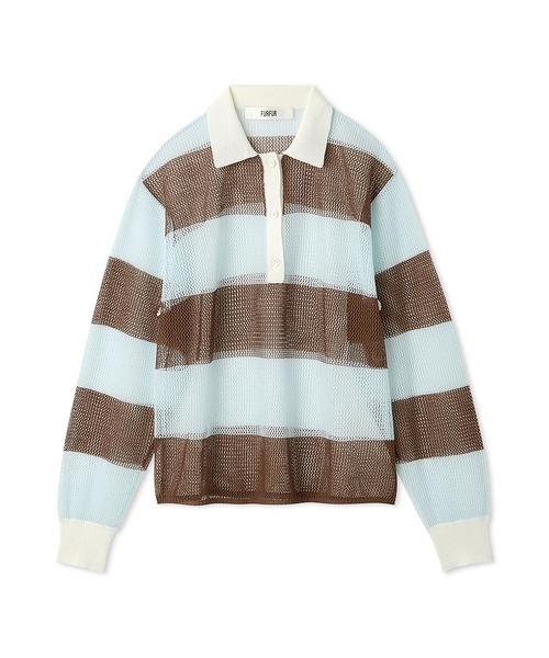 FURFUR ラガーボーダーメッシュプルオーバー レディース : ZOZOTOWN  