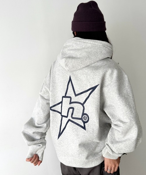 決*ー様 HUF ベージュ スター刺繍 パーカーセットアップ HUF（ハフ） パーカー /H STAR LOGO P/O HOODIE/スター ロゴ フーディ