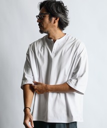 2色 Tシャツ スエード トレンディ クール 高級感 モード 大人 The DUFFER of ST.GEORGE tシャツ COOLMAX 2LAYERS OVER SIZE