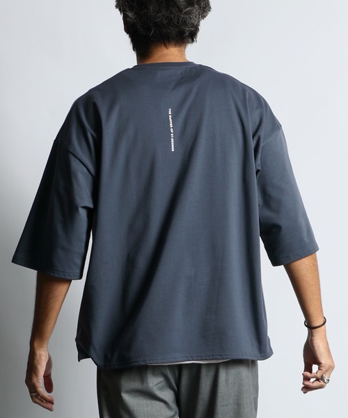 ◆ＣＯＯＬ！メンズ オーバーサイズ スリーブ シャツ ２色 COOLMAX 2LAYERS OVER SIZE HENLEY TEE：2層構造 吸水速乾クール