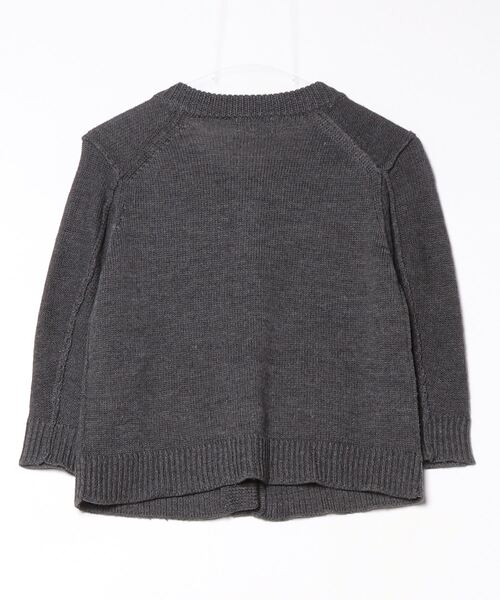 LANVIN en Bleu 「LANVIN Bleu」 7分袖ニットカーディガン 38 グレー