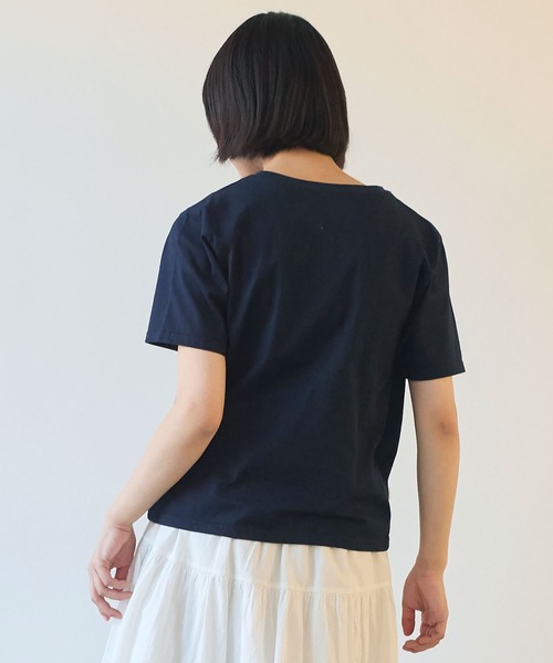 tシャツ くるくるはなテープ刺繍Tシャツ レディース AMBIDEX Store △〇 くるくるはなテープ刺繍 Tシャツ(F シロ