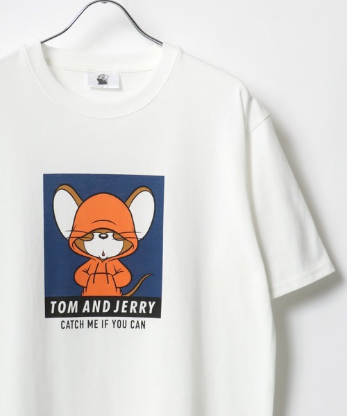 tシャツ 2025SS Tom＆Jerry/トムとジェリー ワンポイント刺繍