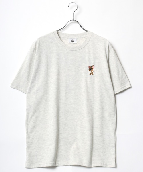 tシャツ 2025SS Tom＆Jerry/トムとジェリー ワンポイント刺繍