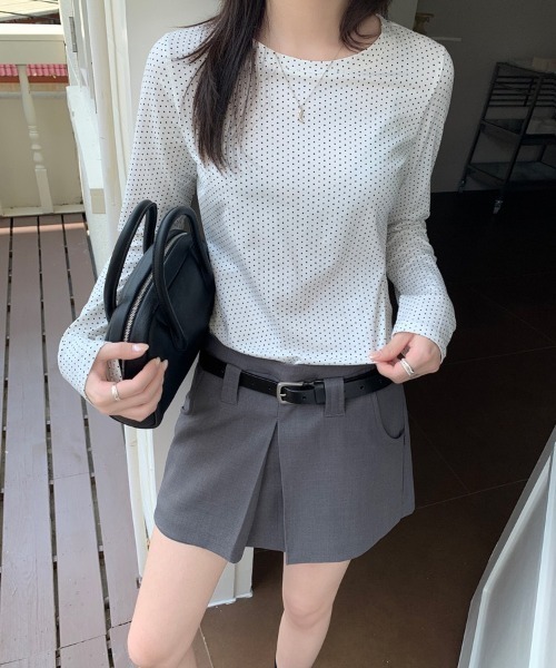 フェミニン花柄キュロットパンツ petit main（プティマイン）の「レトロ花柄キュロット（その他パンツ