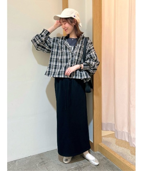 ブラウス シャツ ドロストTRネルシャツ レディース Right-on ブラウス シャツ ブロードドロストシャツ レディース
