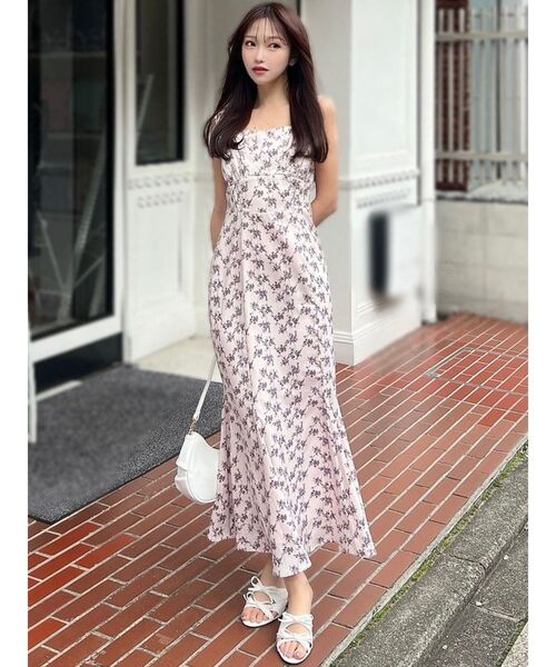 Y’ｓワンピース スクエアネックジャガードワンピース | 衣料 | axes femme