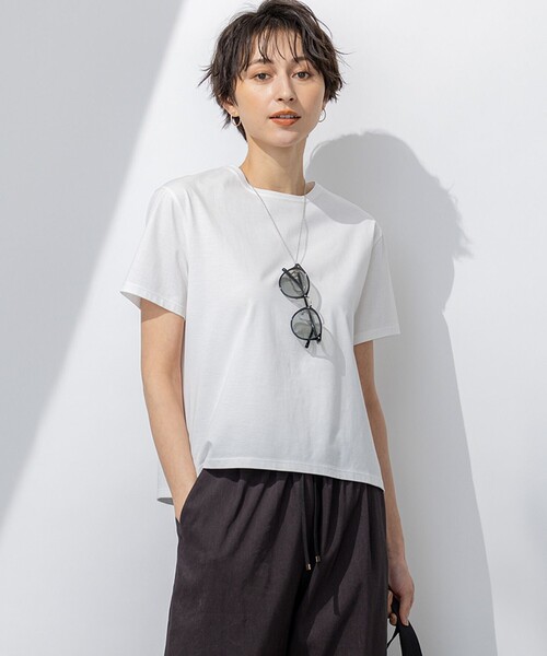 tシャツ 「洗える」ハイエンド クルーネック Tシャツ レディース