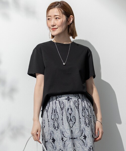 tシャツ 「洗える」ハイエンド クルーネック Tシャツ レディース 23区 tシャツ 「洗える」ハイエンド クルーネック Tシャツ