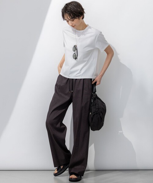 tシャツ 「洗える」ハイエンド クルーネック Tシャツ レディース 23区 tシャツ 「洗える」ハイエンド クルーネック Tシャツ