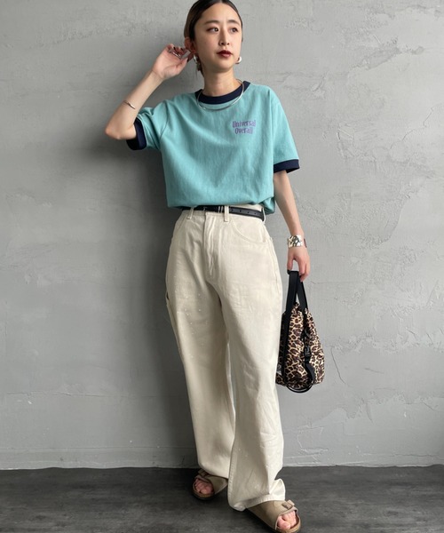 tシャツ 「UNIVERSAL OVERALL/ユニバーサルオーバーオール」 別注 ロゴプリント リンガーTシャツ レディース 楽天市場】【送料無料】 UNIVERSAL OVERALL ユニバーサル