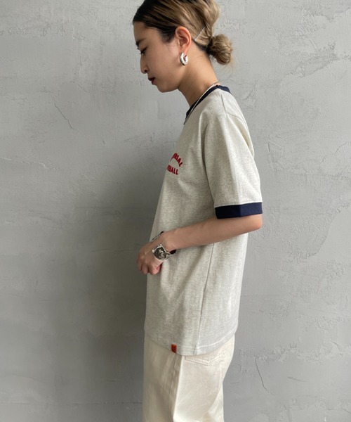 紅しょうが　UNIVERSAL OVERALL Tシャツ　リンガー UNIVERSAL OVERALL」×「マユリカ」「紅しょうが」第二弾コラボが