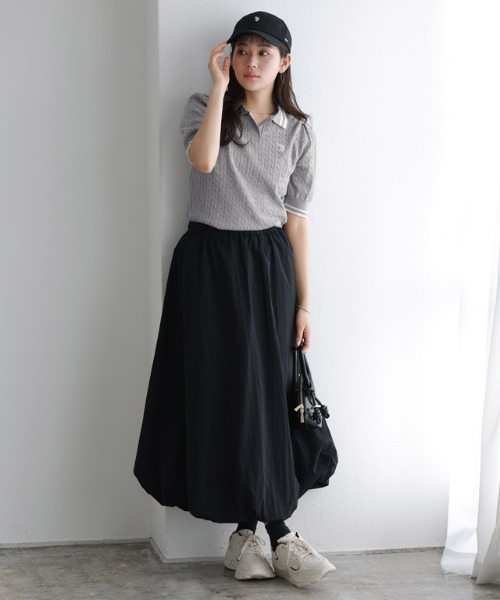 ニット セーター 「U.S.POLO ASSN.」配色デザインポロニット レディース