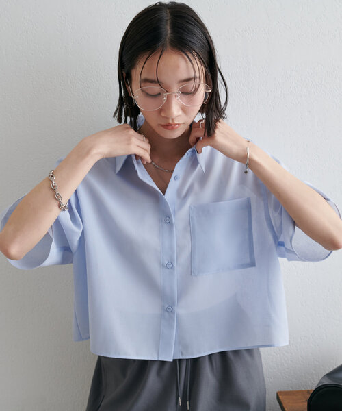 ブラウス シャツ 2025春夏新作 クロップドシアーシャツ レディース MISCH MASCH｜2025春夏新作 クロップドシアーシャツ | Rakuten