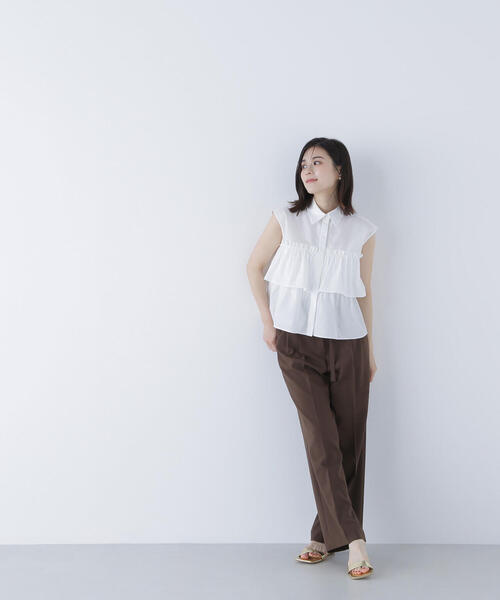 NATURAL BEAUTY BASIC ブラウス シャツ ティアードフリルシャツ