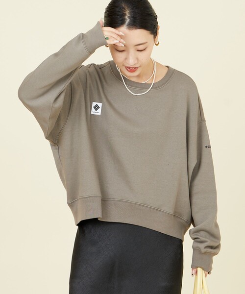 「FREAK'S STORE」 スウェットカットソー「Columbiaコラボ」 MEDIUM ベージュ レディース