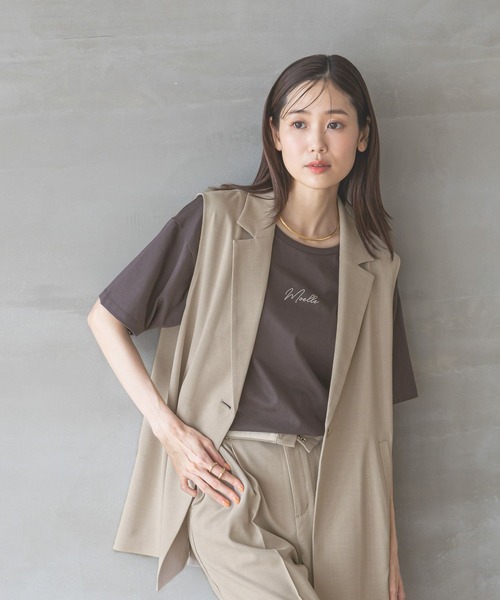 GLOBAL WORK ベスト ジレ お手入れラクラクSET UPジレ/290020