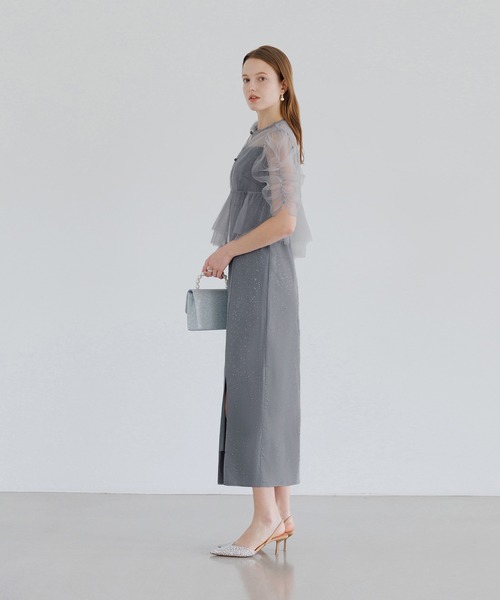 Leja（レジャ） ドレス 「LEJA」チュールフラワーモチーフドット