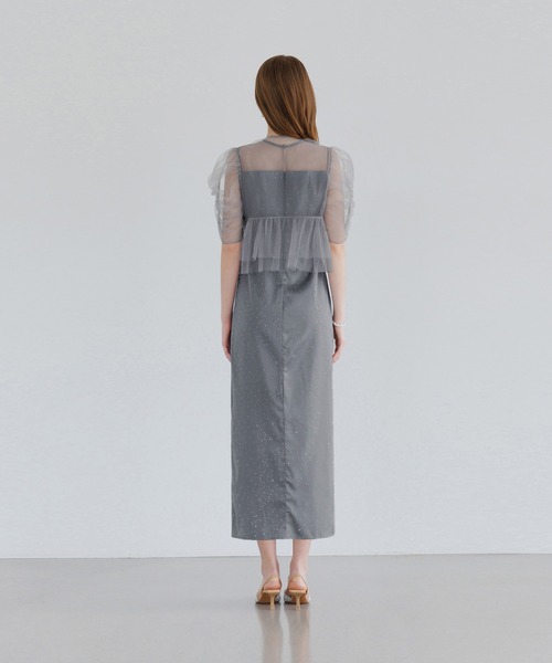 Leja（レジャ） ドレス 「LEJA」チュールフラワーモチーフドット