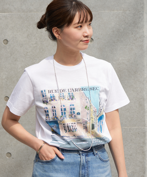 多様な IENA tシャツ Cassandre×IENA アートTシャツ レディース トップス