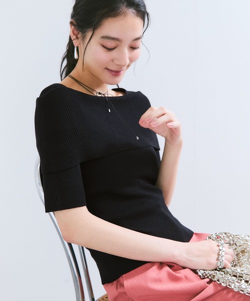 VIS（ビス） ニット セーター 「アンチピリング/UVケア/洗える