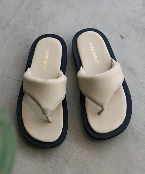 カミナンド　THONG SANDAL 37 ベージュ CAMINANDO サンダル *「CAMINANDO/カミナンド」THONG FLAT