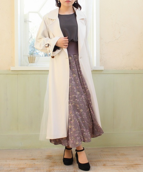 「ASTORIA ODIER」 トレンチコート SMALL ラベンダー レディース_画像8