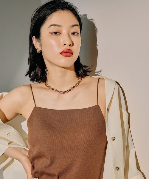 LEPSIM（レプシィム） キャミソール カップ付き華奢紐キャミ 497163