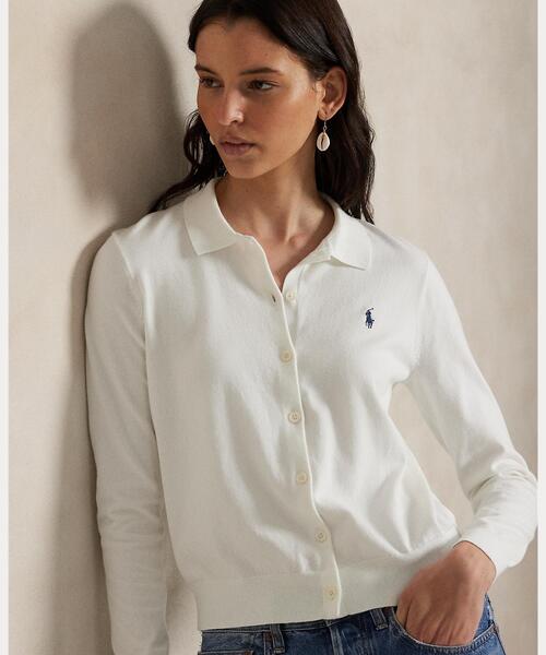 【Polo Ralph Lauren】ニットカーディガン ボタン付き Polo by Ralph Lauren ブラック ボタン付き カーディガン - メルカリ