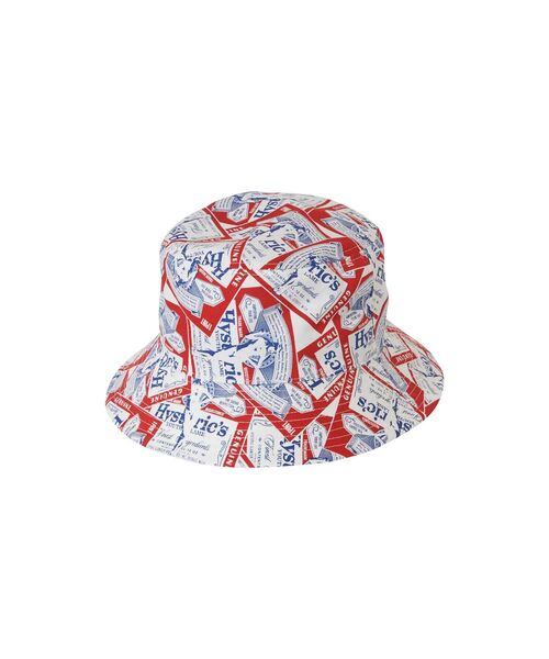 【お早めに】 HYSTERIC GLAMOUR HG LABEL柄 バケットハット men HYSTERIC GLAMOUR 帽子 ハット HG LABEL柄 バケットハット