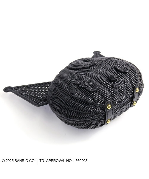 902 美品　クロミ kuromi カゴ トートバッグ カゴバッグ　ハンドバッグ sanrio かごバッグ カゴバッグ サンリオキャラクターズ/クロミ