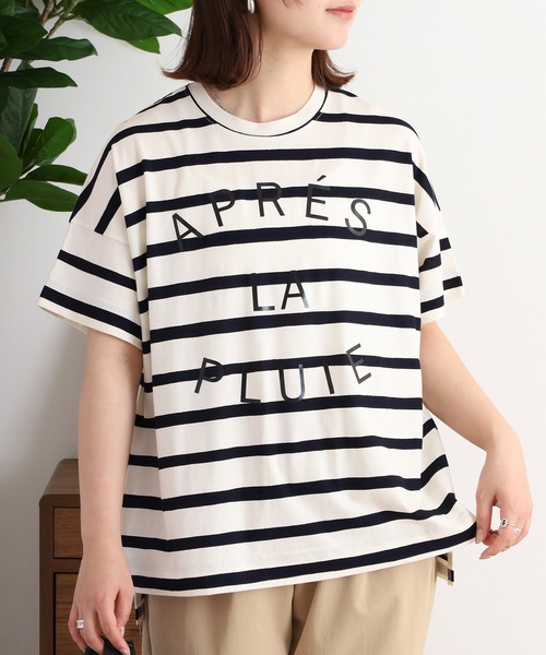 ALAIA アライア MARINIERET ロゴプリントボーダーセーラー半袖Tシャツ ホワイト/ブルー レディース AA9H02913J043 ALAIA アライア MARINIERET ロゴプリントボーダーセーラー半袖Tシャツ
