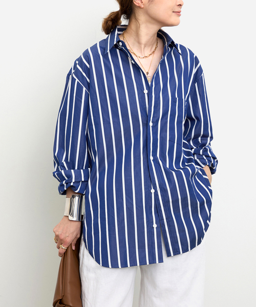 ブラウス シャツ 「MATTEAU/マトー」CLASSIC STRIPE SHIRT レディース