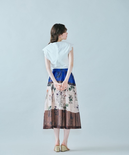 Audie a Muses ブラウス シャツ スカラップ刺繍ダブルカラー