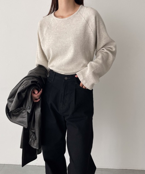 「CANAL JEAN」 「el mar」長袖カットソー ONE SIZE オートミール レディース