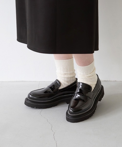 「menue」 シューズ 24.0cm ブラック レディース_画像5