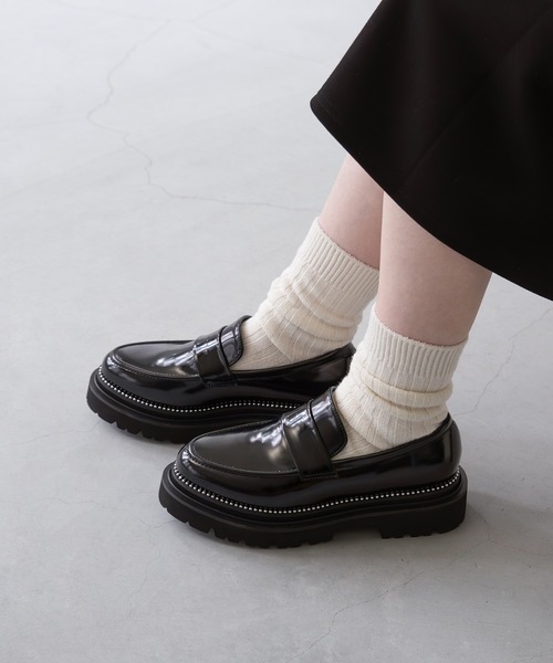 「menue」 シューズ 24.0cm ブラック レディース_画像6