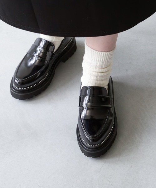 「menue」 シューズ 24.0cm ブラック レディース_画像8