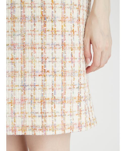 ワンピース ハーフスリーブツイードミニワンピース Randy