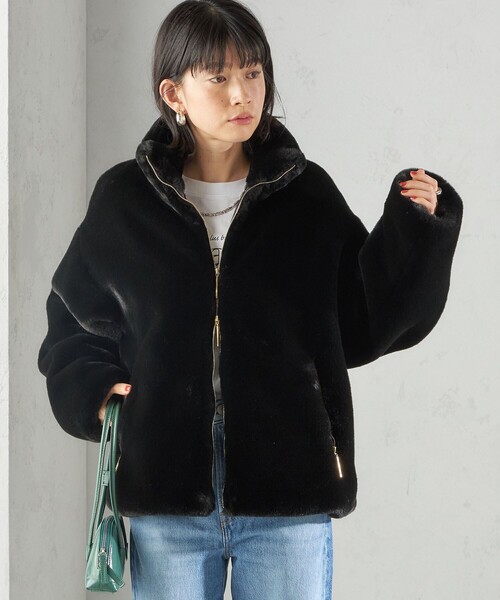 タトラス　バルブラ　ボアブルゾン　黒　新品タグ付き　ファーブルゾン　ブラック TATRAS（タトラス） コート アウター TATRAS: バルブラ レディース