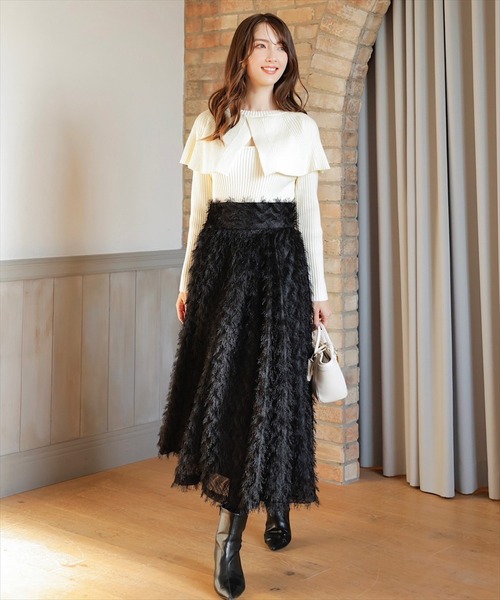 「SWINGLE」 長袖ニット MEDIUM ライトベージュ レディース_画像5