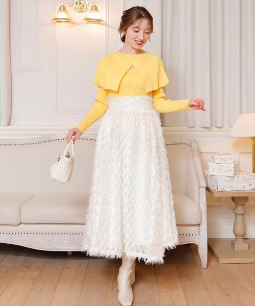 「SWINGLE」 長袖ニット MEDIUM ライトベージュ レディース_画像9