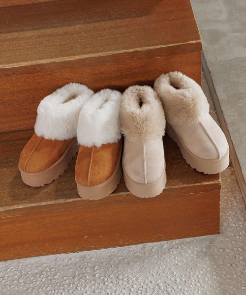 ブーツ スノーシューズ 厚底ムートンサボ/AND YUA ANY/571611 キッズ 子供 女の子 | GLOBAL WORK | 03