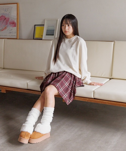 ブーツ スノーシューズ 厚底ムートンサボ/AND YUA ANY/571611 キッズ 子供 女の子 | GLOBAL WORK | 06