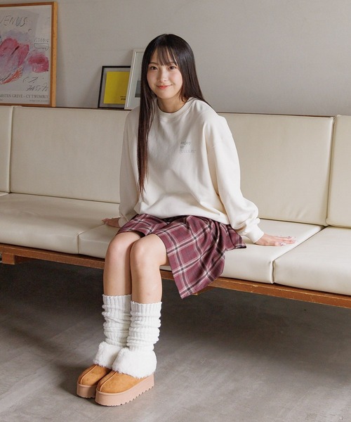 ブーツ スノーシューズ 厚底ムートンサボ/AND YUA ANY/571611 キッズ 子供 女の子 | GLOBAL WORK | 07