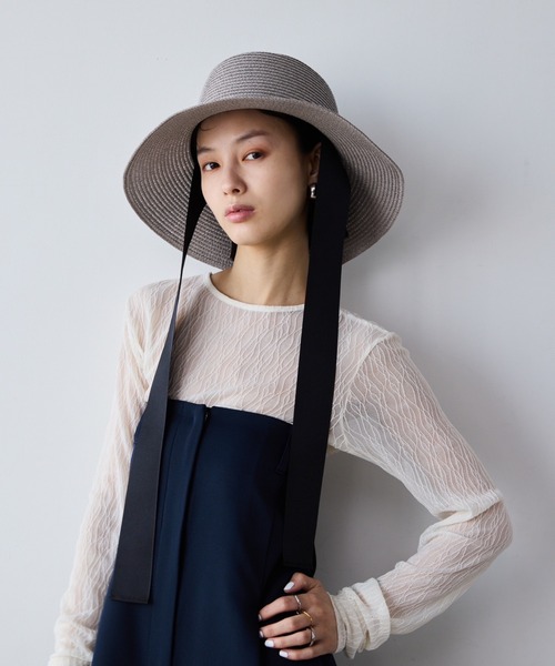 「AIC.」 ストローハット FREE ベージュ レディース_画像5